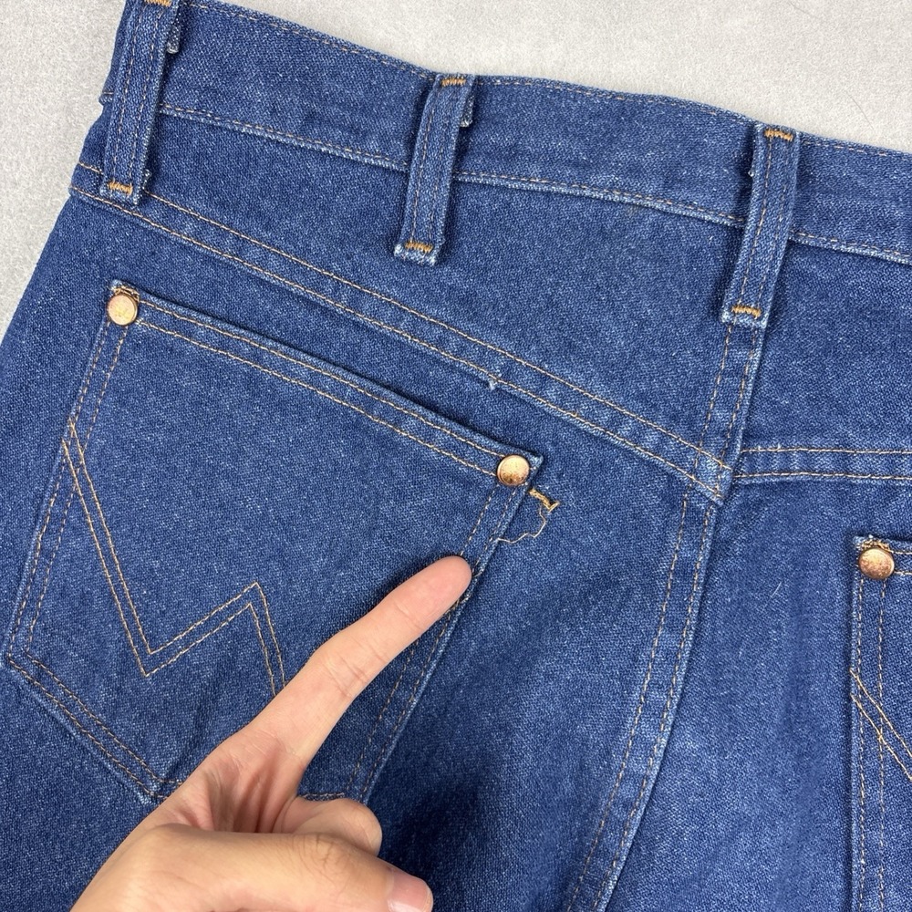 Wrangler 13MWZ Jeans Men’s 33x34 (Fits 33x33) Blue Cowboy Cut Made In Mexico - Picture 9 of 10